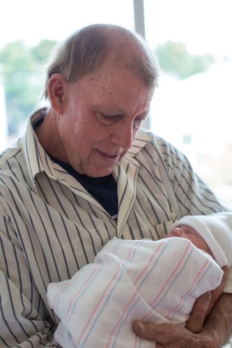 Dad's first look at his Grandson