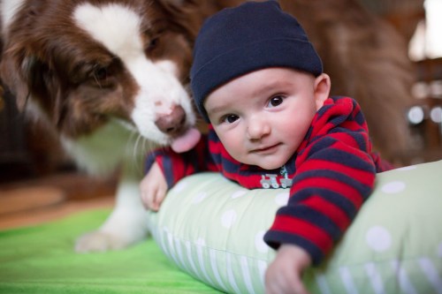 Camron getting a kiss from Rusty! 