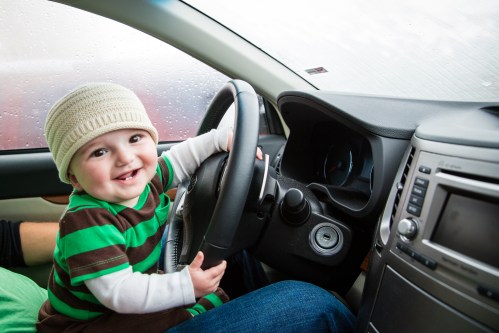 Getting big, soon he'll be driving!