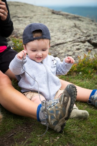 Cam pulling on Ally's shoestrings