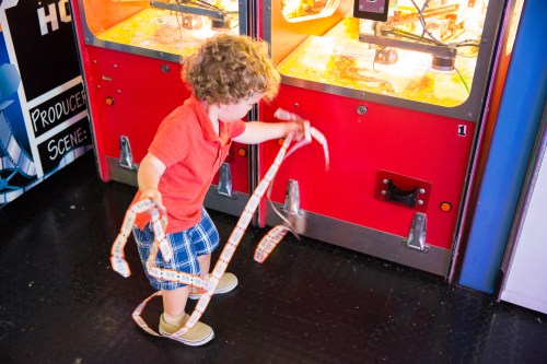 Collecting winning tickets at the arcade